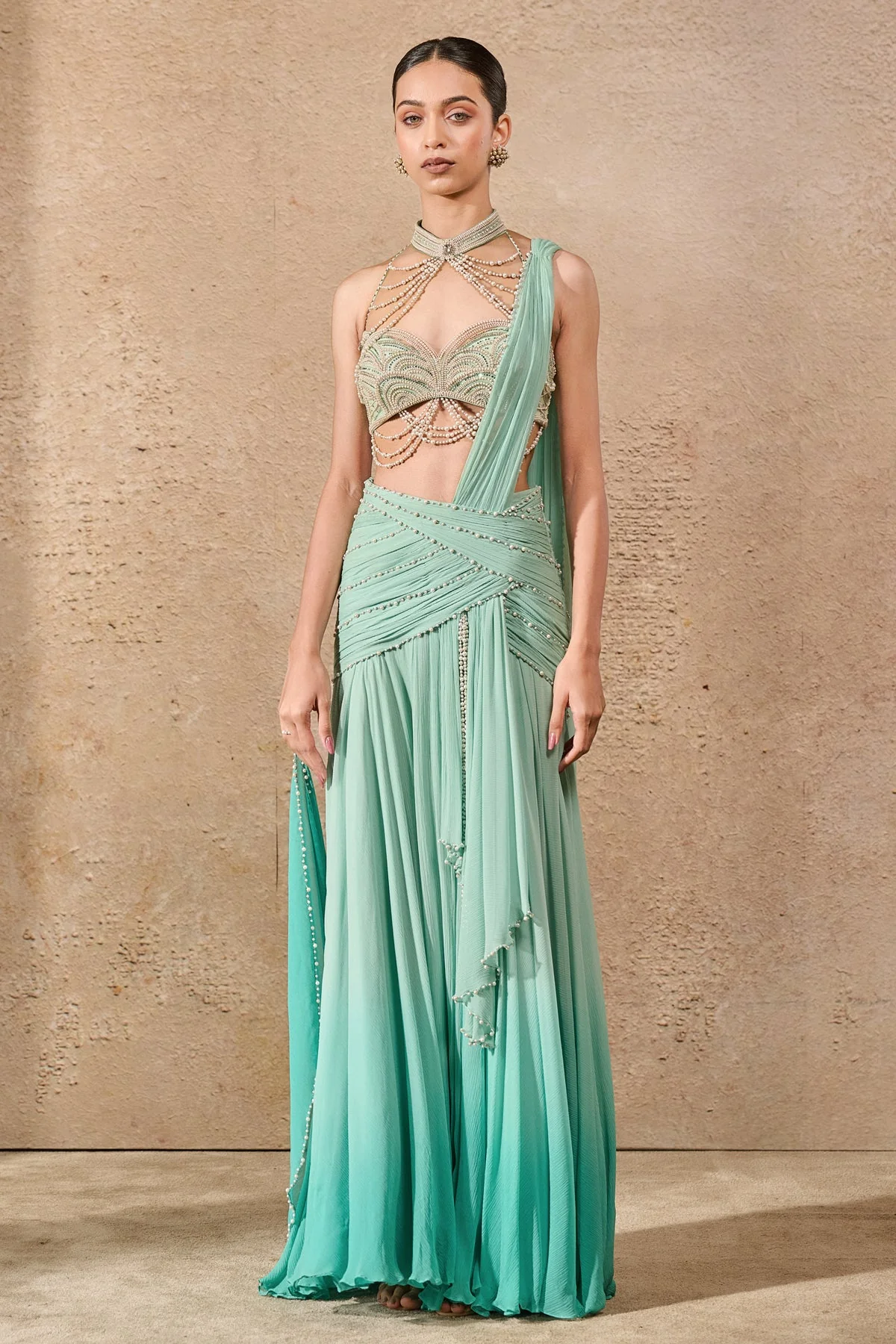 Ombre Pearl Concept Saree - Image 2