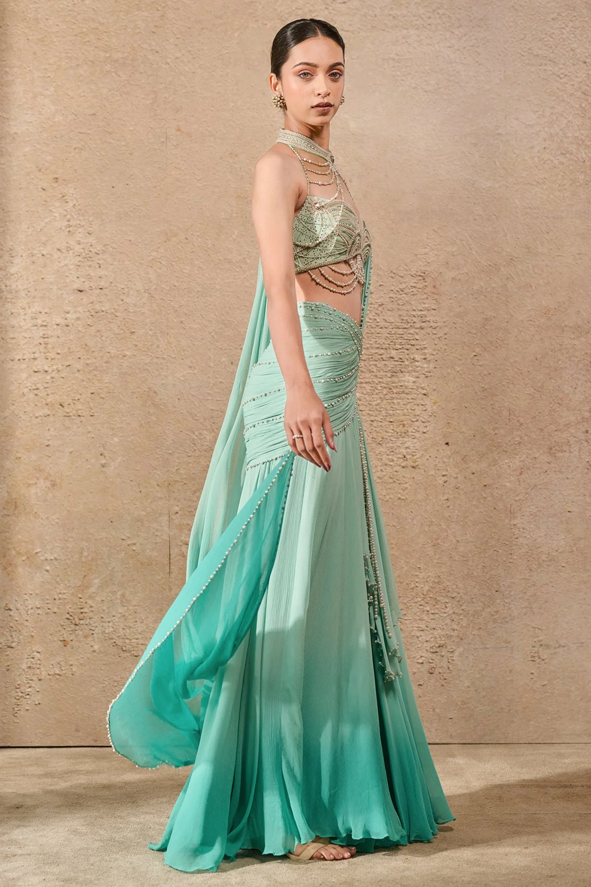 Ombre Pearl Concept Saree - Image 3