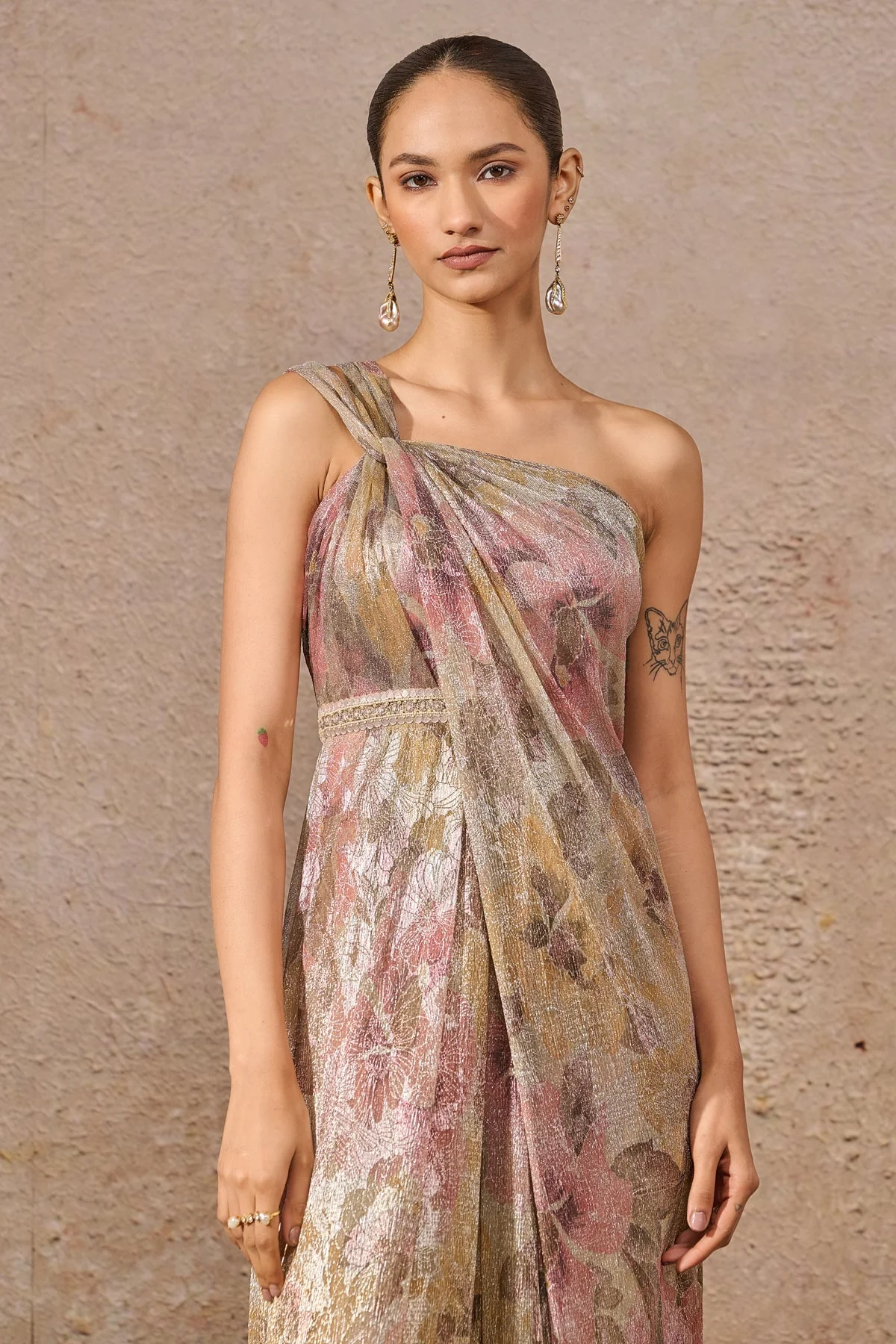 One Shoulder Draped Jumpsuit - Image 2