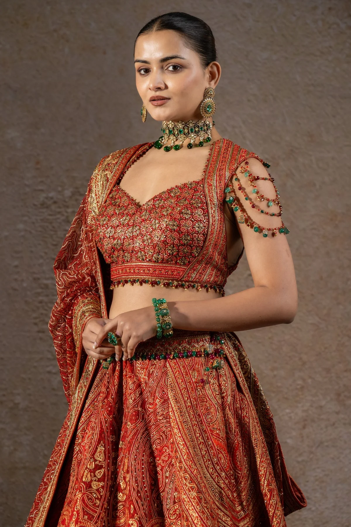 Paisley Kashida Lehenga - Image 3