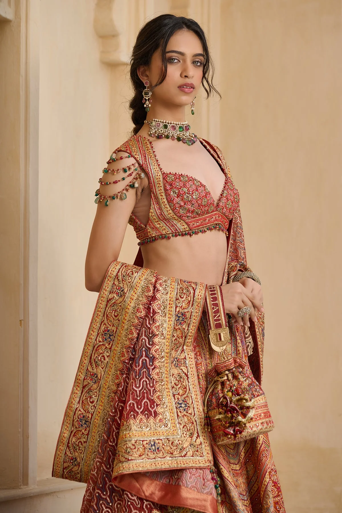 Paisley Kashida Lehenga - Image 2