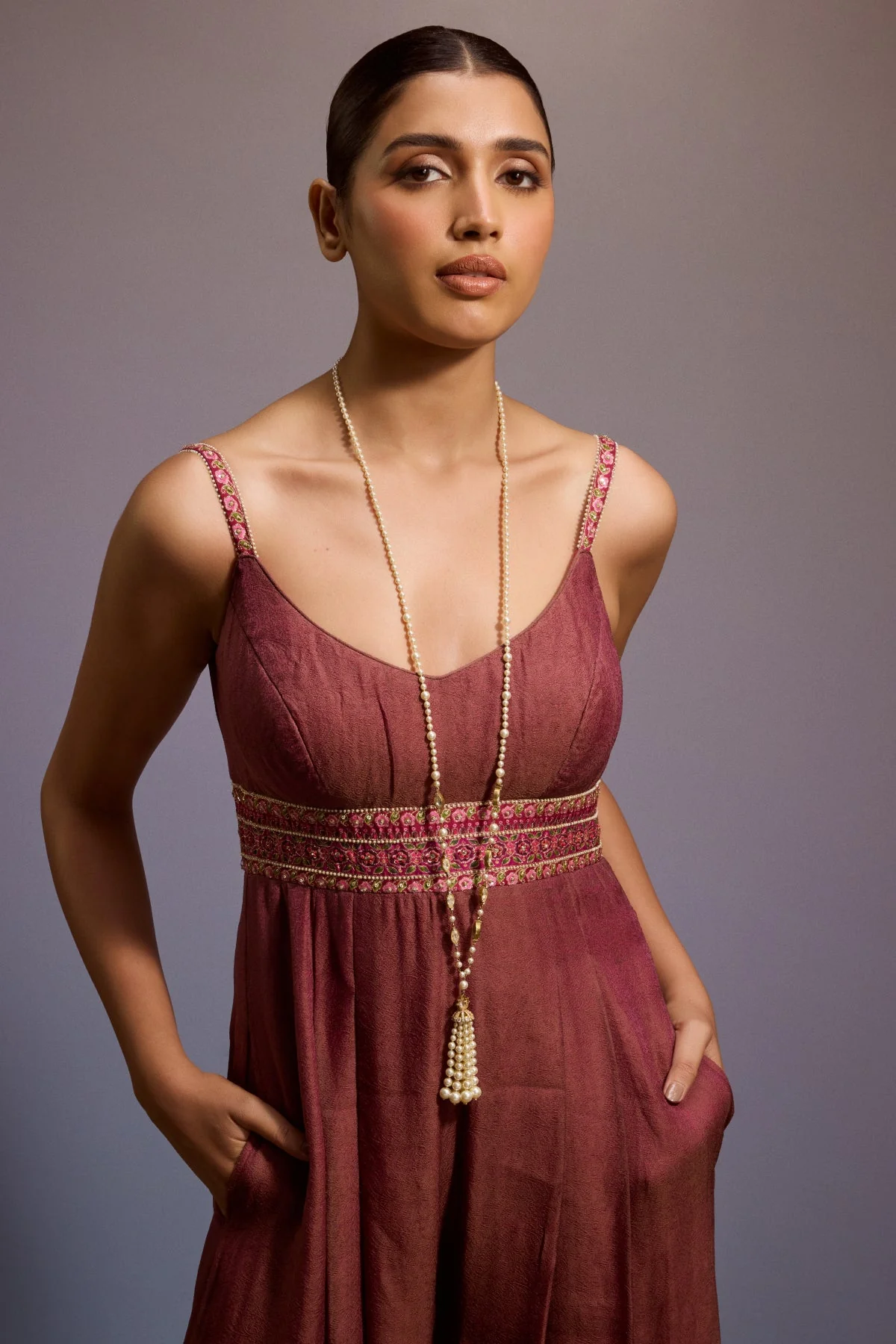 Pearl Long Tassel Pendant - Image 2