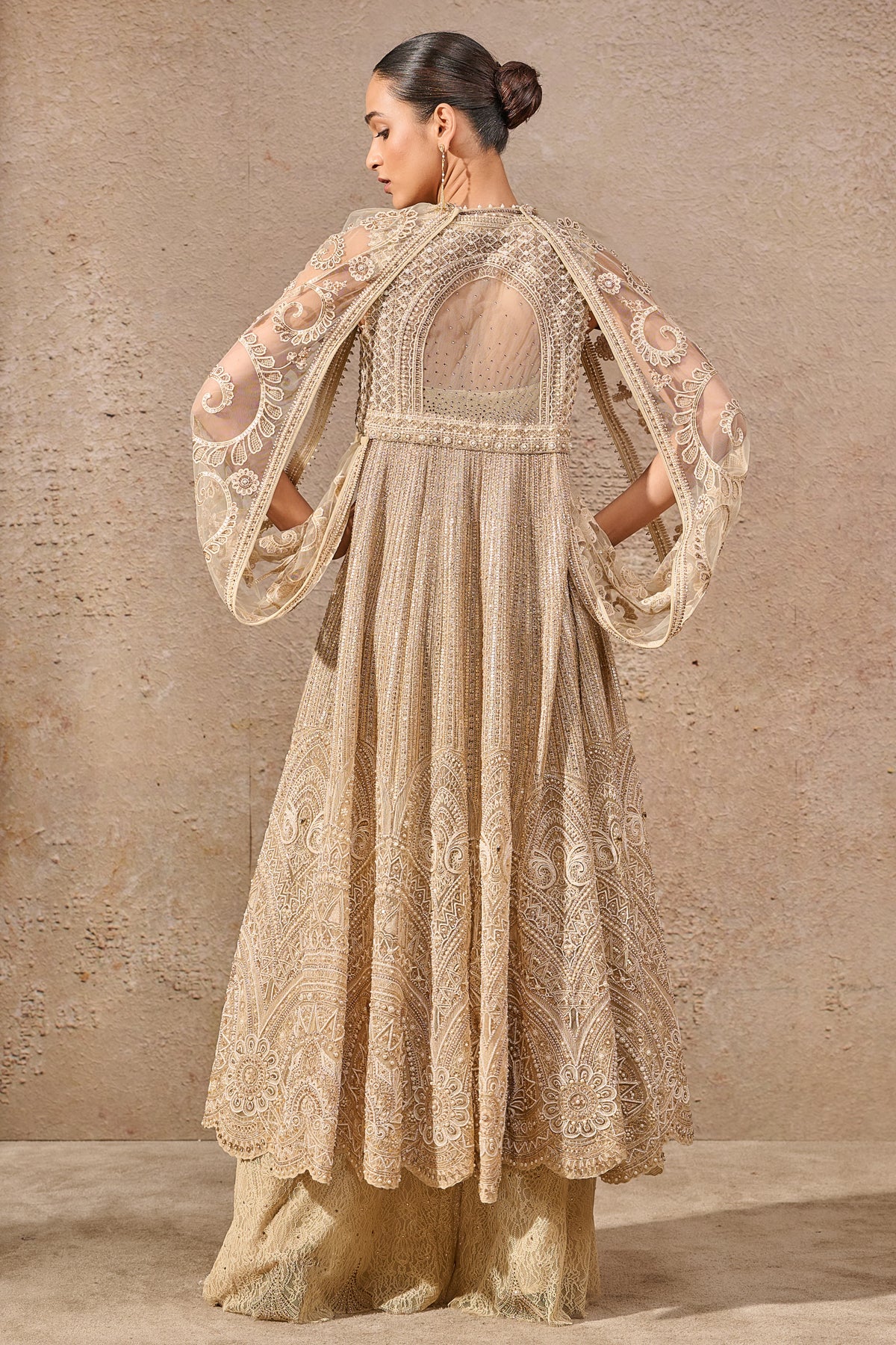 Resham Embroidered Jacket And Lace Pants Co Ord Set - Image 3