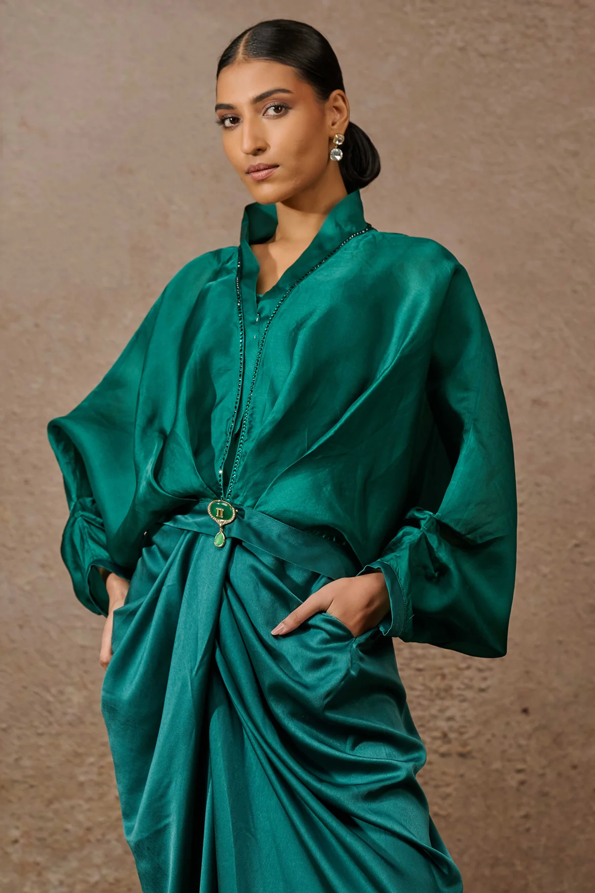 Ruched Top & Trouser Co Ord Set - Image 3