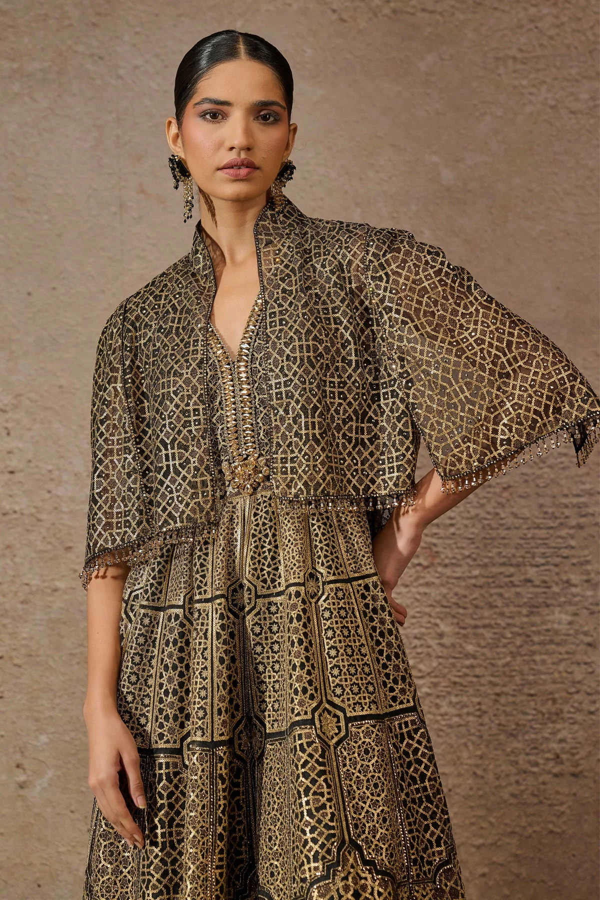 Sequin Architecture Motif Cape - Image 3