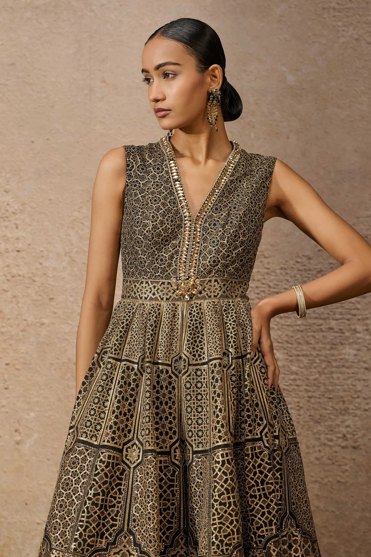 Sequin Architecture Motif Jumpsuit - Image 3