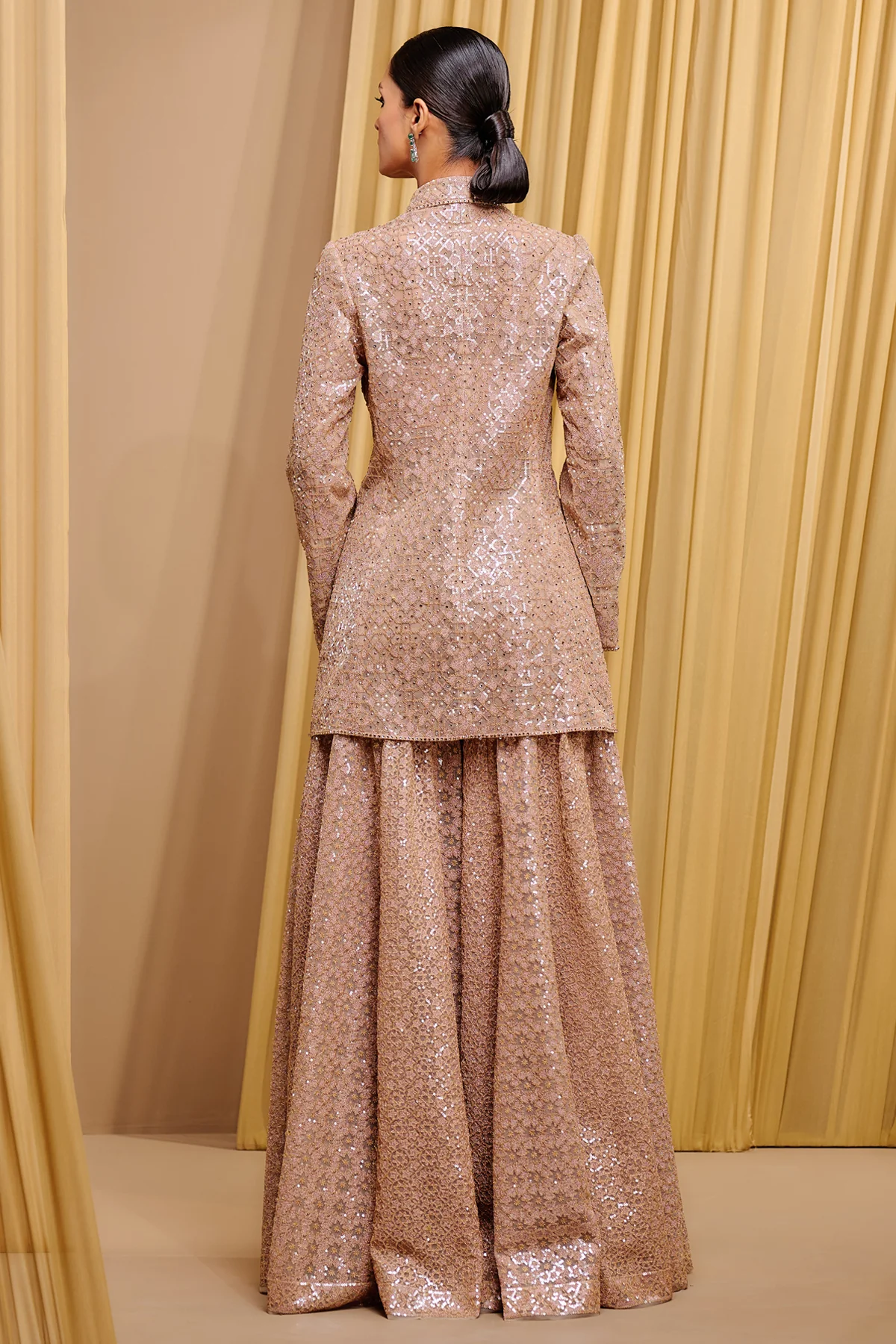 Sequin Sharara Jacket Set - Image 3