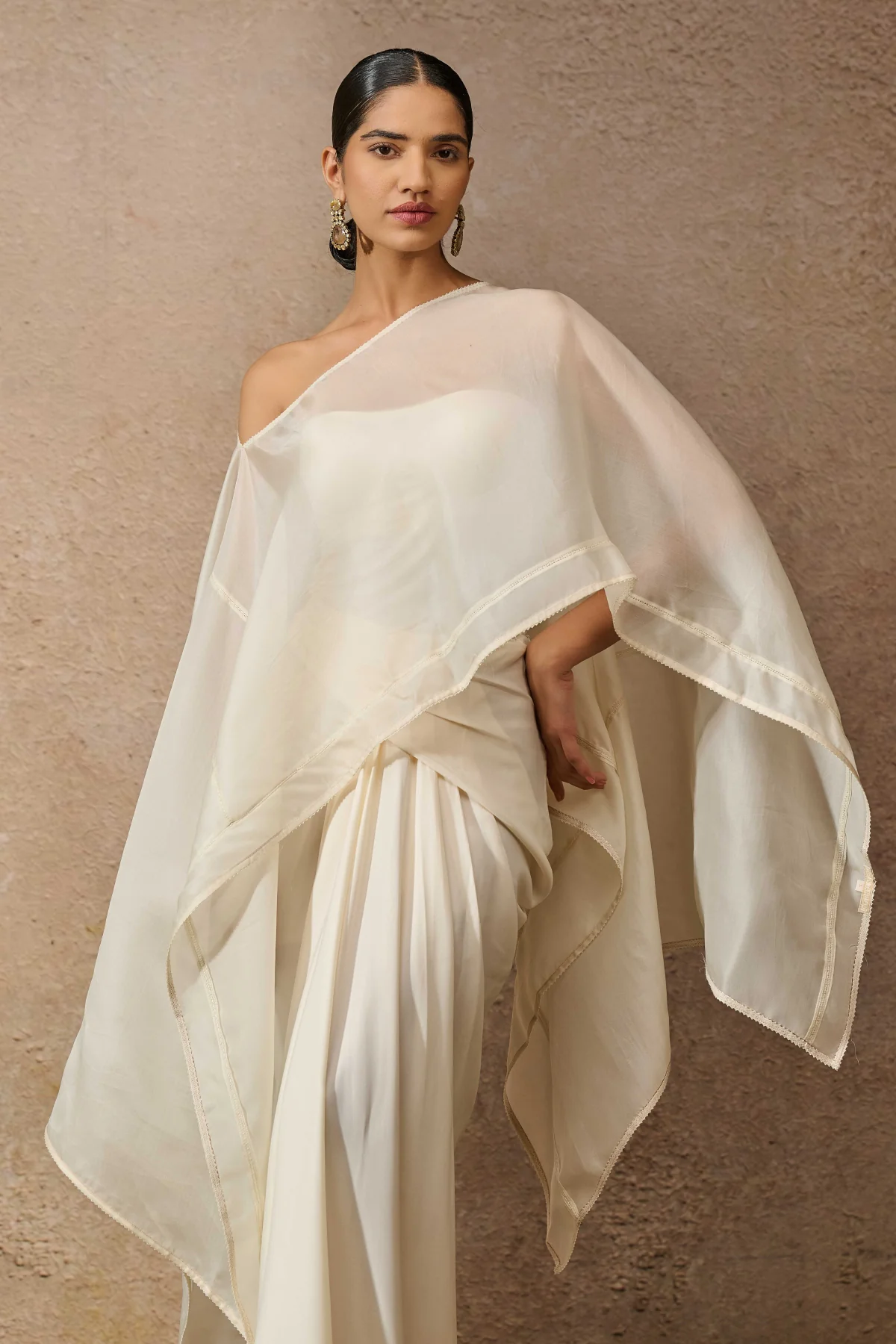 Short Kaftan Top & Draped Skirt Co Ord Set - Image 3