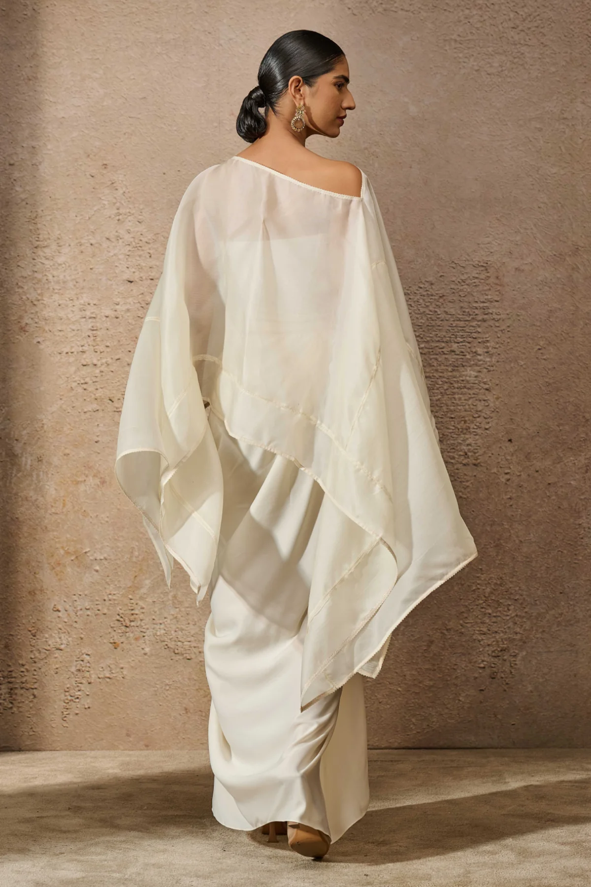 Short Kaftan Top & Draped Skirt Co Ord Set - Image 4