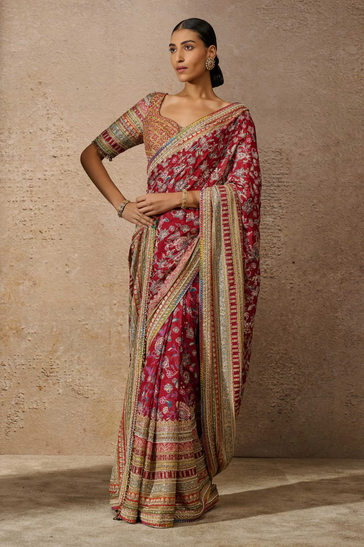 Signature Kashida Embroidered Saree - Image 2
