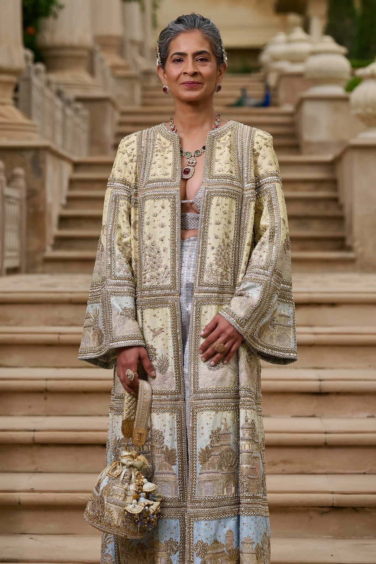 Signature Pichwai Embellished Jacket Set - Image 2