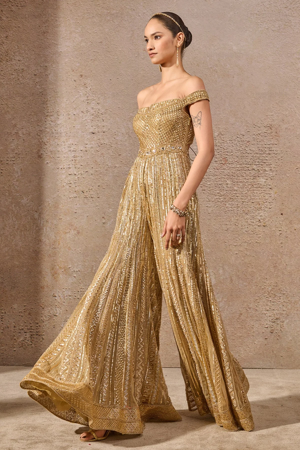 Stone & Sequin Studded Jumpsuit - Image 2