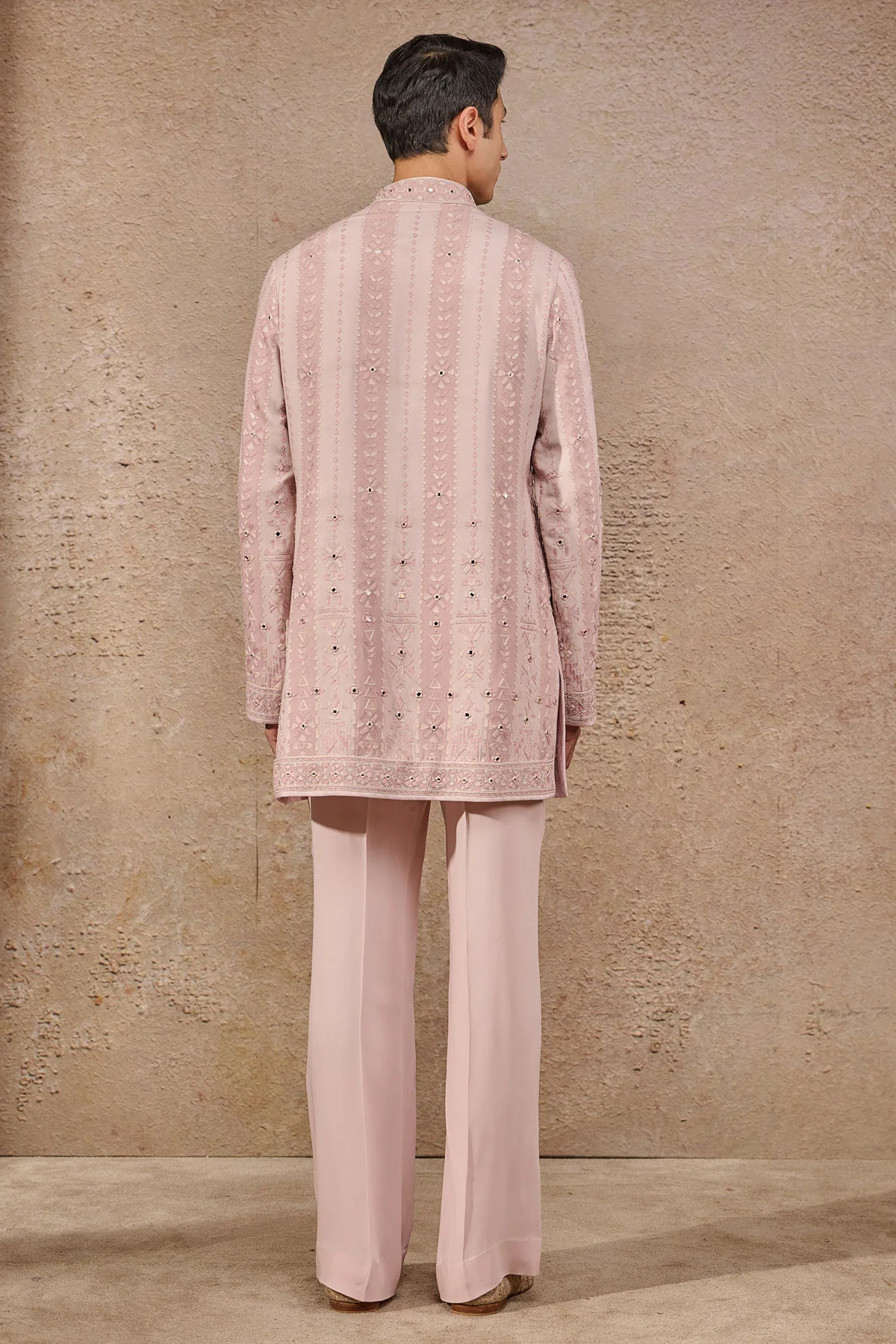 Striped Mirror Work Short Kurta - Image 3