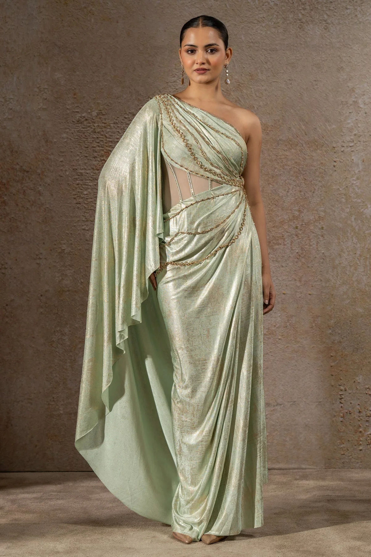 Structured drape dress - Image 2
