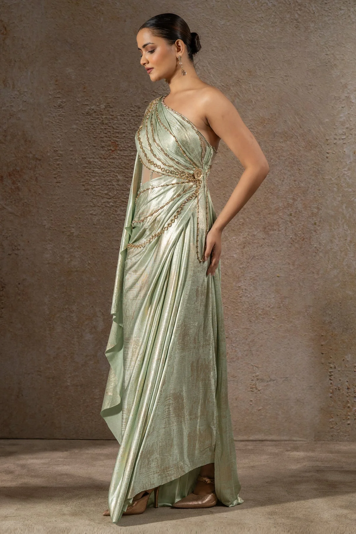 Structured drape dress - Image 3