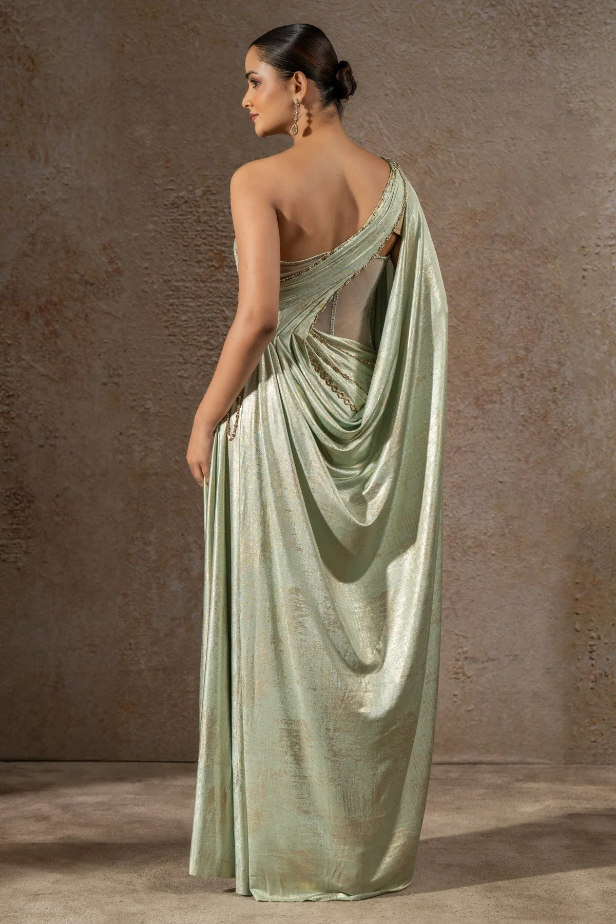 Structured drape dress - Image 8