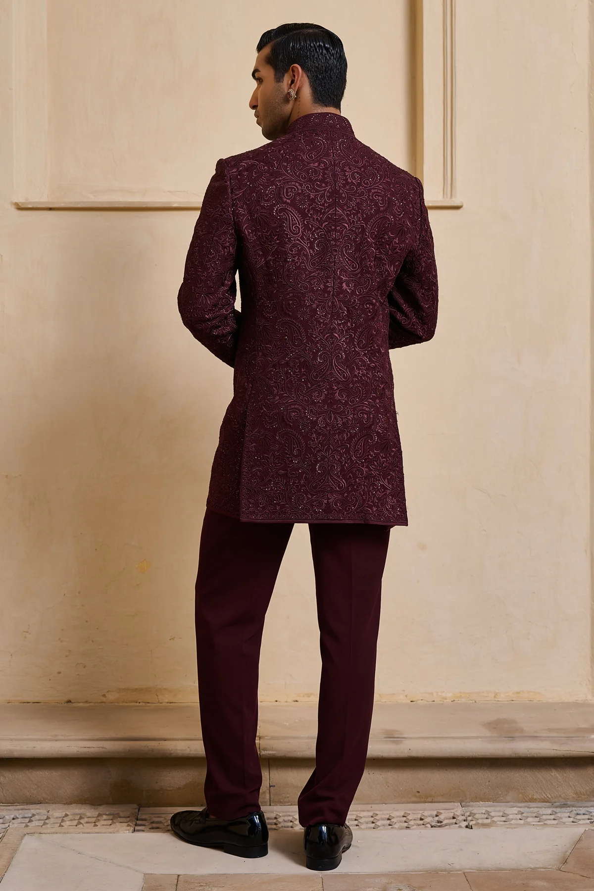 Tonal Embroidered Bandhgala Set - Image 10