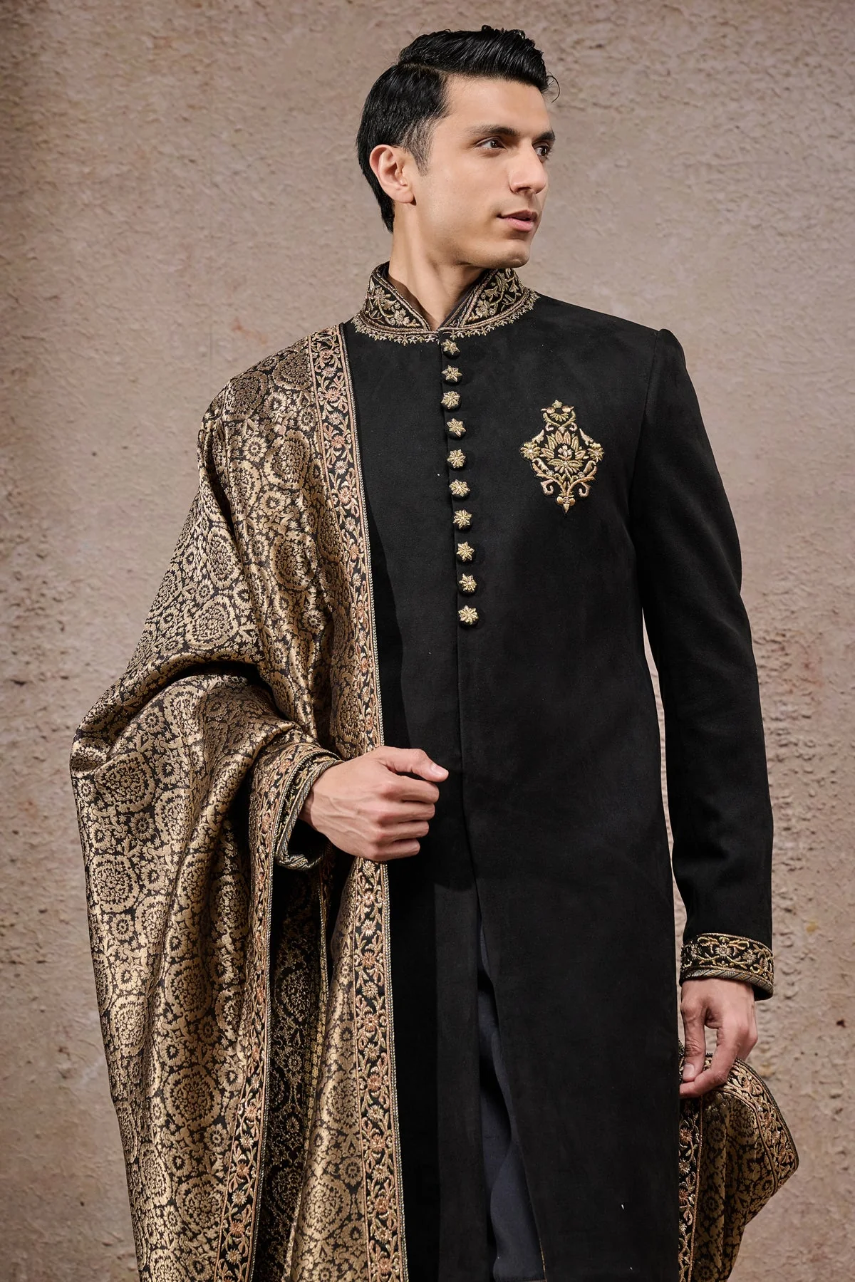 Zardozi & Brocade Sherwani Set - Image 2